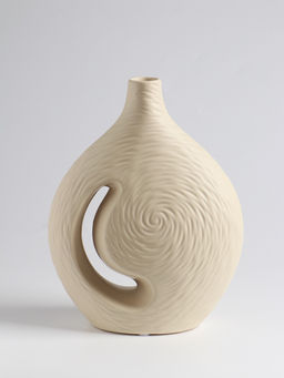 Ваза для цветов «Невада», 23×16.5 см, керамика, бежевая