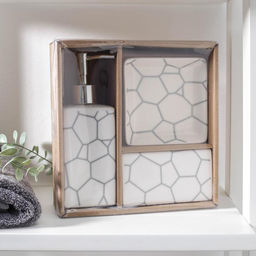 Аксессуары для ванной Жираф, 3 предмета: мыльница, дозатор для мыла 360 мл, стакан 360 мл - Simaland фото 3