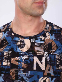 Футболка мужская, цвет коричневый синий черный