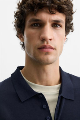 KNIT COTTON - SILK POLO SHIRT - Zara фото 8