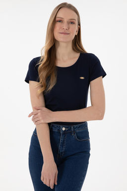 Kad_n Lacivert Basic Ti__rt Sepette S_rpriz _ndirim - U.s. polo assn фото 3
