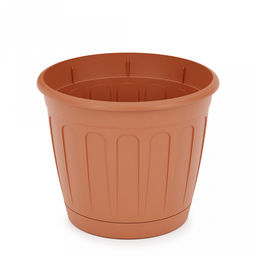Горшок пластмассовый для цветов Дионис 1,6л д15,7см h15,7см, коричневый (Россия)