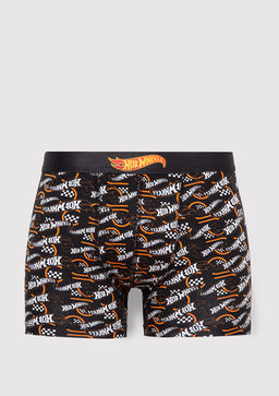 Bask?l? Siyah Boxer