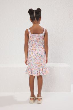 Pembe K?z Cocuk Cicekli Ask?l? Mini Orme Elbise TKDSS25EL00064 - Trendyolmilla фото 3