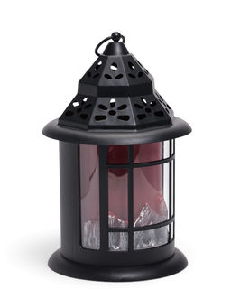Камин электрический светодиодный, чёрный 18,5х18,5х31 см, (3хAAA, usb)