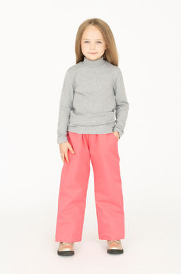 Брюки на поясе демисезонные розовые