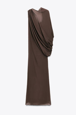 LIMITED EDITION MULTI-POSITION CAPE COMBINATION LONG DRESS - Zara фото 11