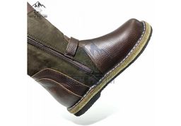 Монголки детские коричневые, войлочная подошва