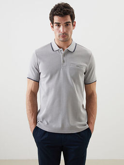 Polo Yaka K?sa Kollu Erkek Dokulu Ti??rt