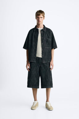 DOKULU DENIM GOMLEK