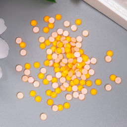 Декор для творчества Стразы флуоресцентные. Жёлто-оранжевые набор 144 шт ss10 - 2,7 мм