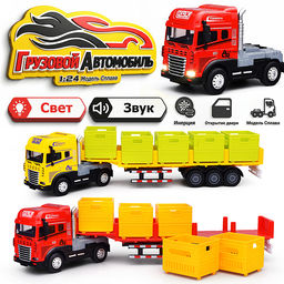 Машина "ЛогиТранс" 1:24, металл., в коробке