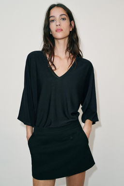 FALDA PANTAL?N BOLSILLOS / Negro - Zara фото 5