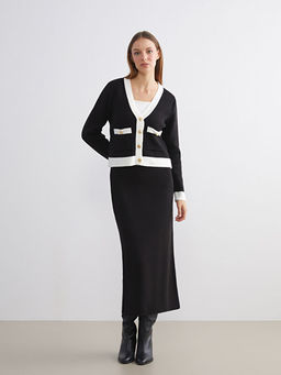 Beli Lastikli Y?rtma?l? Triko Etek