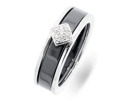 Кольцо из серебра керамика, МКВ64