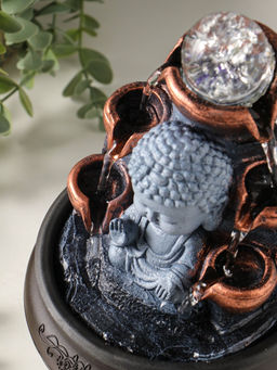 Фонтан настольный с подсветкой «Будда - мудра», 16×16×22 см