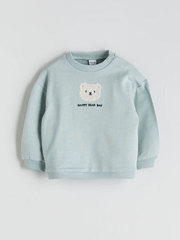 Bisiklet Yaka Erkek Bebek Sweatshirt ve E?ofman Alt 2li