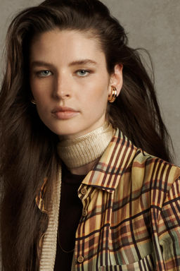 ZW COLLECTION RAMIE CHECK SHIRT - Zara фото 8