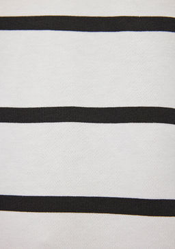 Siyah Cizgili Polo Yaka Sweatshirt - Mavi фото 7