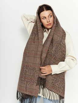 в составе ШЕРСТЬ и КАШЕМИР Большой, мягкий, теплый  двусторонний палантин.