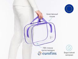 Сумка в роддом прозрачная для беременной, 2 шт в комплекте, цвет фиолетовый