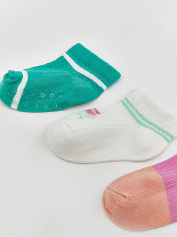 ?izgili K?z Bebek Patik ?orap 3l?