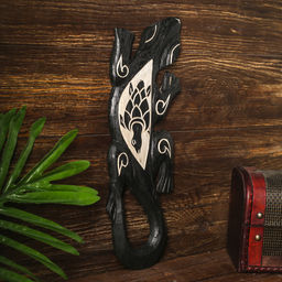 Панно настенное дерево Геккон черный с черепашкой 1х11х30 см - Simaland фото 2