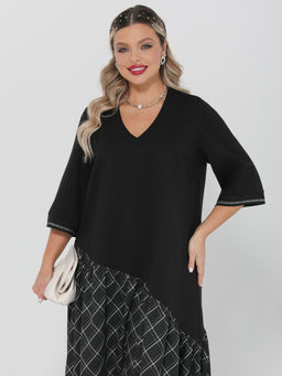 Платье 0345-1с черный матовый