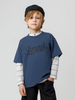 КР 302793/синий космос к616 фуфайка (футболка) для мал