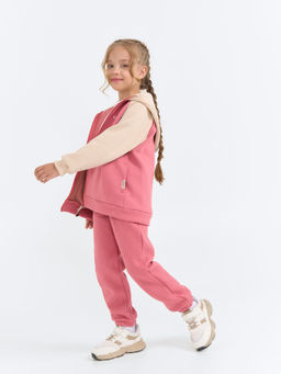 Джоггеры Пепельная роза с карманами утепленные - Bungly фото 5