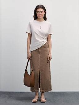 Футболка прямого кроя с принтом / Zarina  фото 2