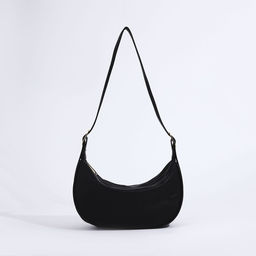 Сумка-багет на молнии, цвет чёрный