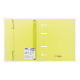 Expert Complete PRISMA NEON Папка-обложка для сменного тетрадного блока на 4 кольцах A5+ 700 мкм 20 мм эффект 3D 1 шт. d - 20 мм желтый EC21140009