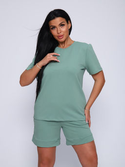 РАСПРОДАЖА Костюм (футболка+шорты)_913/оливковый - Ihomelux фото 5