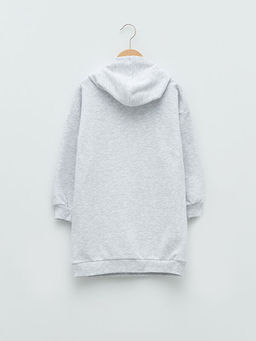 Kap??onlu Bask?l? Uzun Kollu K?z ?ocuk Elbise - Waikiki фото 2