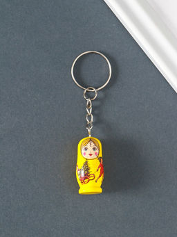 Цена за 12 шт. Брелок для ключей на кольце дерево «Матрёшка», 3.3×1.8×1.6 см, МИКС