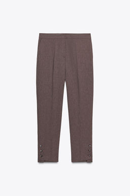 BUTTONED HEM TROUSERS