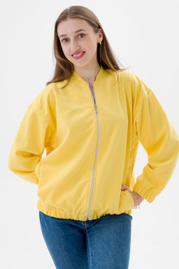 Бомбер из коттон фита жёлтый - Амадэль фото 9