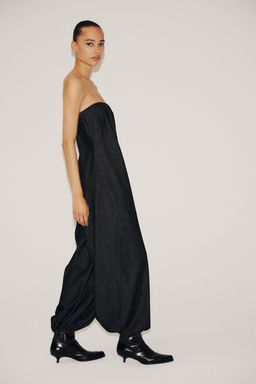TRF DENIM BANDEAU JUMPSUIT - Zara фото 3