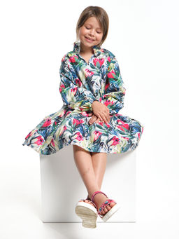 Платье нарядное хлопковое UD 7933 цветы Протея - Mini maxi фото 12