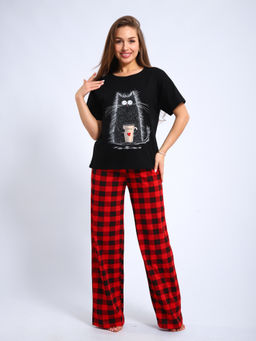 Пижама женская 1-245а (красный)