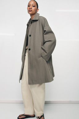 TRENCH OVERSIZE ZW COLLECTION / Gris-Granate - Zara фото 8
