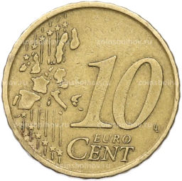 Монета 10 евроцентов 1999 года Испания