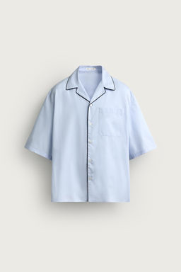 CAMISA RELAXED FIT VIVO CONTRASTE / Azul cielo - Zara фото 5