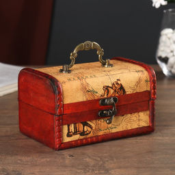 Шкатулка для украшений «Сундук. Карта странника», для мелочи, дерево, 10.5×15×9 см
