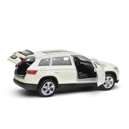 Машина металл "Skoda Kodiaq", 12 см, (откр дв, багаж, белый) инерц, в коробке