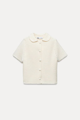 CHUNKY KNIT CARDIGAN WITH PETER PAN COLLAR - Zara фото 9