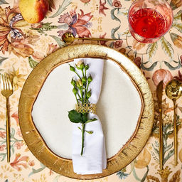 Скатерть «Этель» Floral pattern, размер 147×112 +/-2 см с ГМВО, 100% хлопок, саржа 190 г/м²