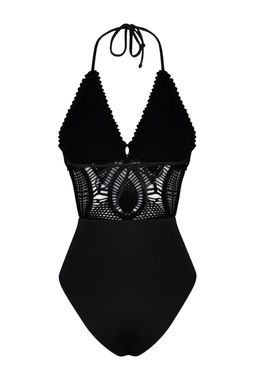 TRENDYOLMILLA Beyaz V Yaka S?rt Dekolteli Triko Regular Mayokini TBESS24MY00002  фото 8