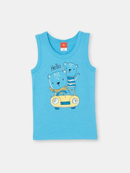 CRB wear/CWNB 20056-43 Майка ясельная, голубой/Ex.Cherubino